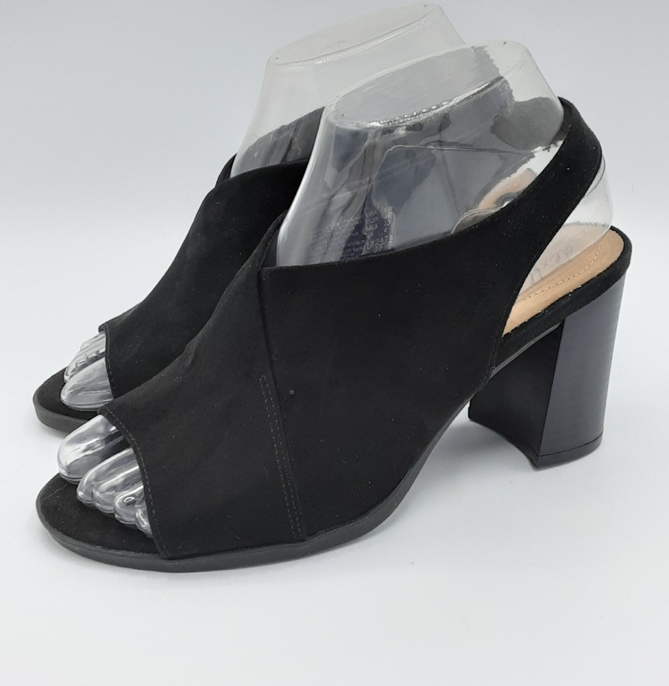 Dexflex Comfort Black Sandal Heel Shoe Size 6W.